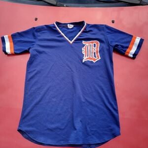 vintage detroit tigers mlb baseball jersey size mens medium ravens knit authenti